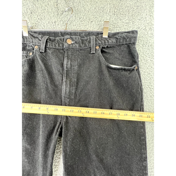 VTG Levi's 505 Jeans Mens 40x30 (38x29) Black Regular Fit Straight Leg Denim USA - Picture 4 of 12